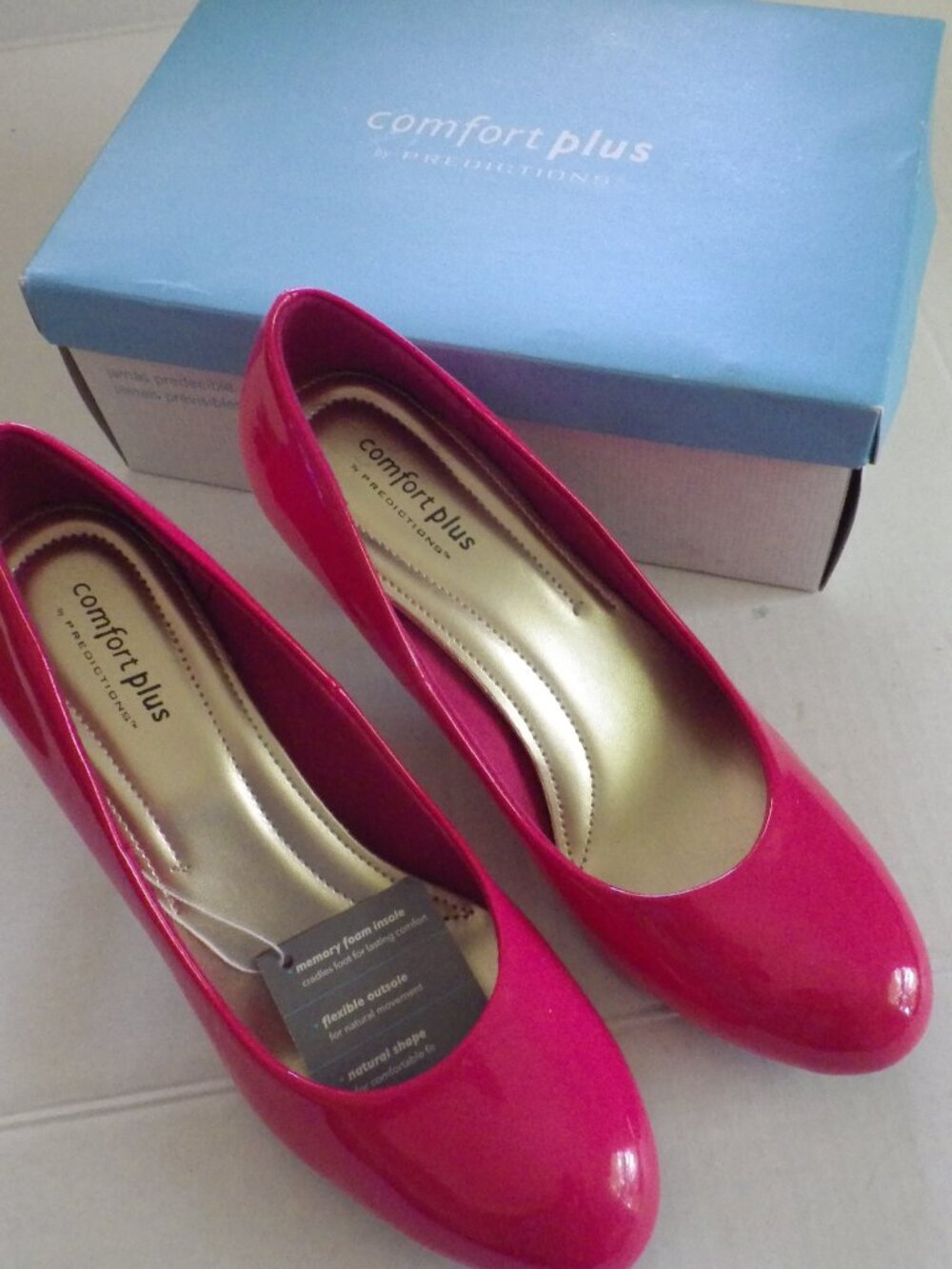 Hot Pink KARMEN Patent Leather Heels/ Comfort Plus by Predictions/ 8.5